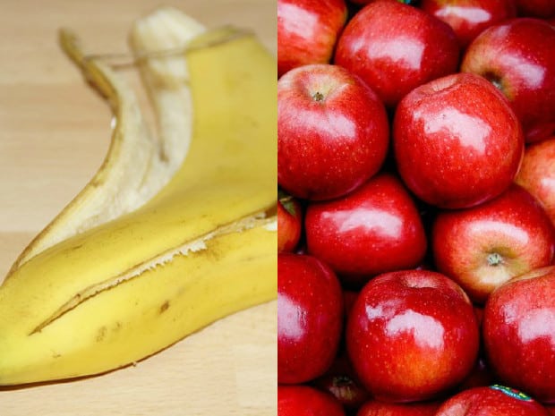 Per apportare le vitamine e le fibre necessarie alle nostre piante in maniera del tutto naturale possiamo utilizzare anche le bucce di banana o i torsoli delle mele