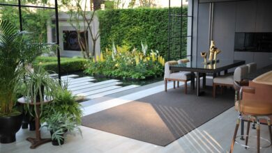 giardino elegante e funzionale